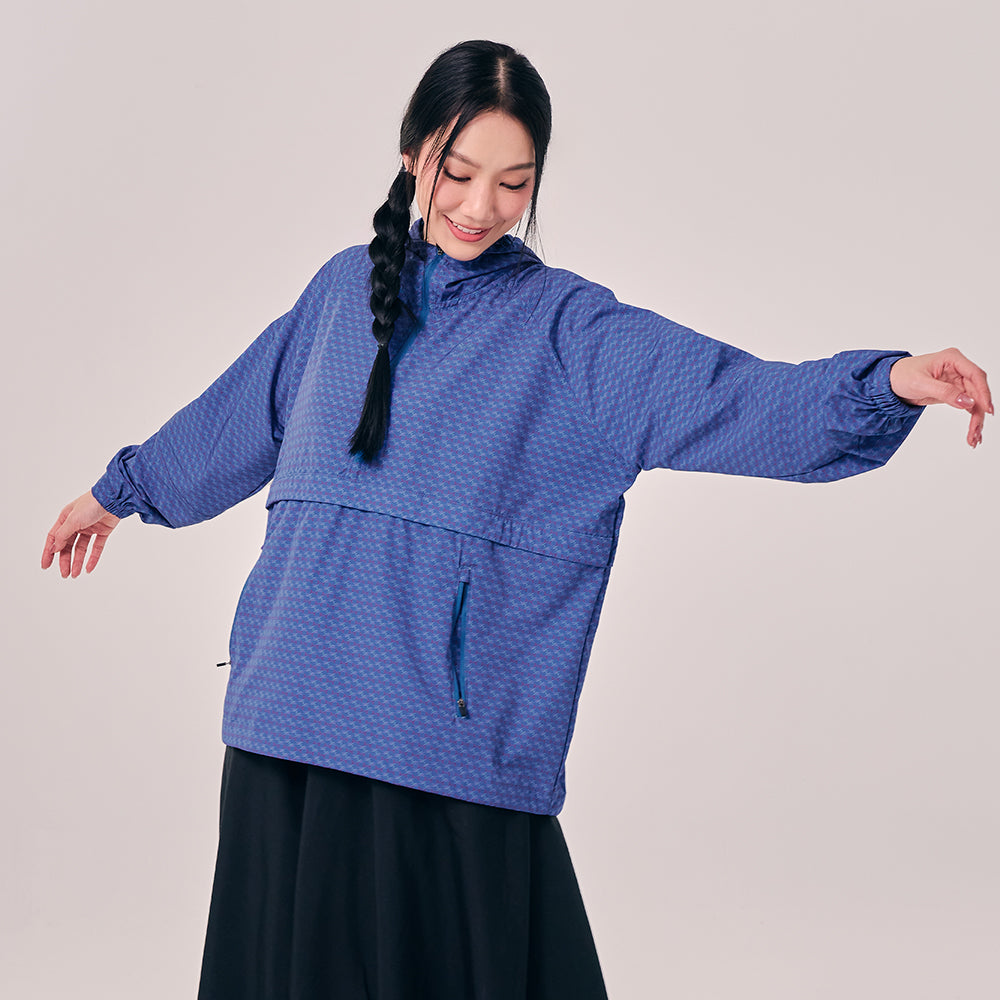 Printed Half Zip Parka