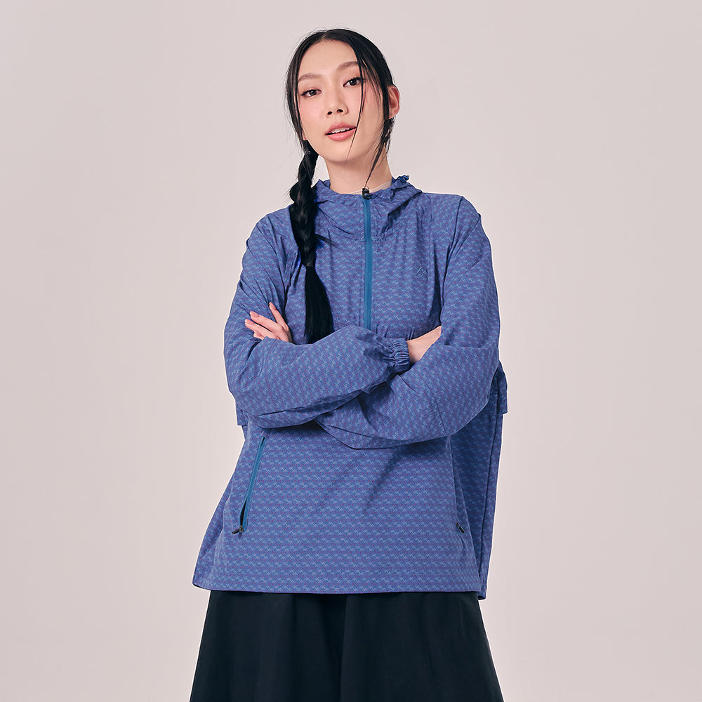 Printed Half Zip Parka