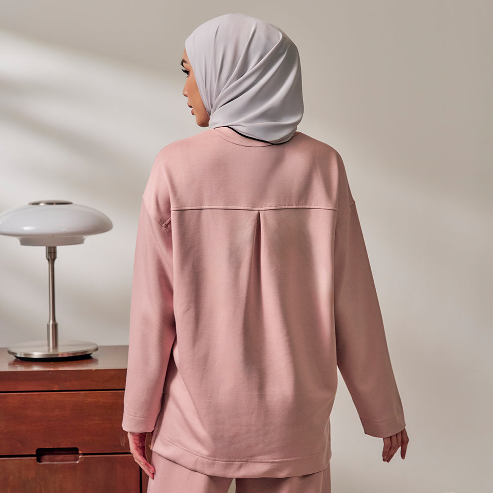 Back Pleated Sweatshirt